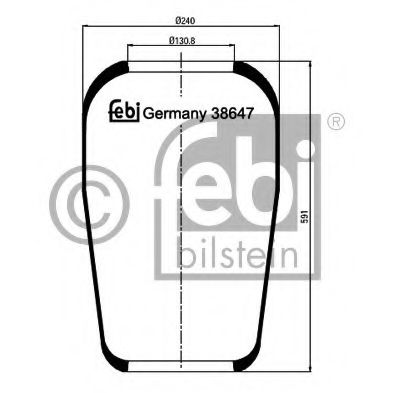 Кожух пневматической рессоры FEBI BILSTEIN 38647