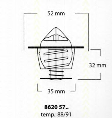 Термостат, охлаждающая жидкость TRISCAN 8620 5791