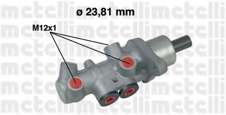 Главный тормозной цилиндр METELLI 05-0536