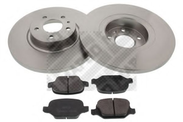 Комплект тормозов, дисковый тормозной механизм MAPCO 47017