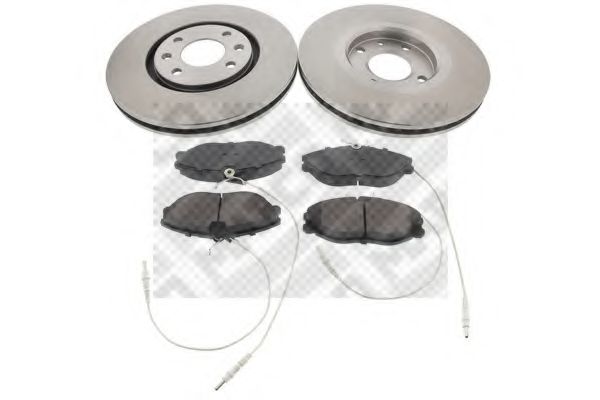 Комплект тормозов, дисковый тормозной механизм MAPCO 47354