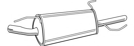 Глушитель выхлопных газов конечный DESCAM 350388