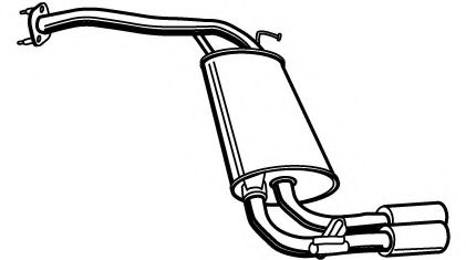 Глушитель выхлопных газов конечный ROSI 21797