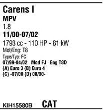 Система выпуска ОГ FONOS KIH15580B