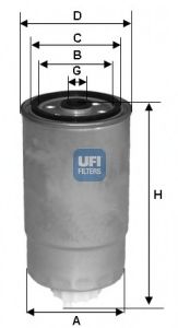 Топливный фильтр UFI 24.350.02