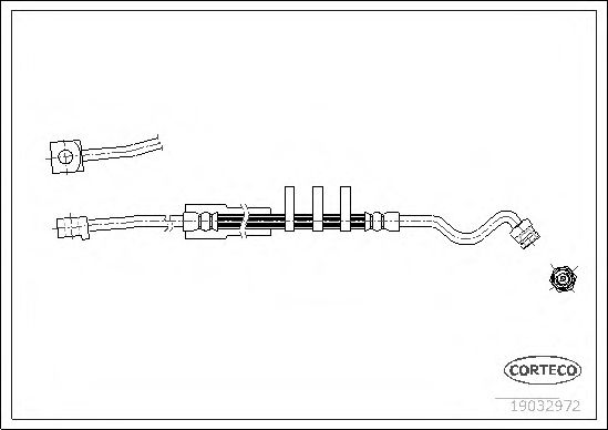 Тормозной шланг CORTECO 19032972