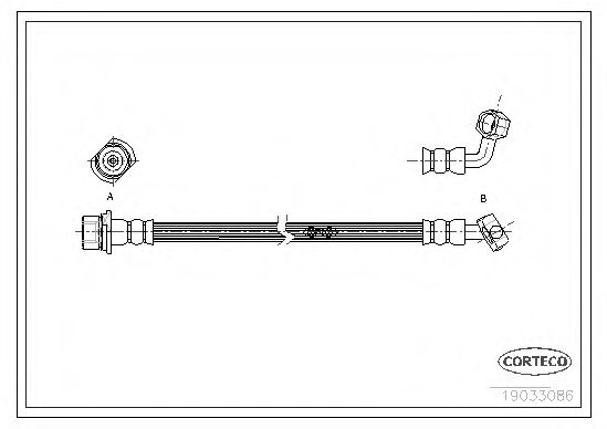 Тормозной шланг CORTECO 19033086