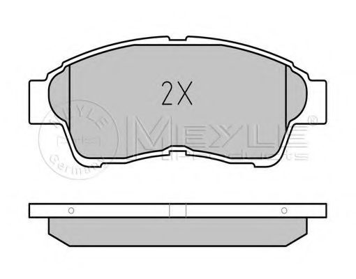Комплект тормозных колодок, дисковый тормоз MEYLE 21601