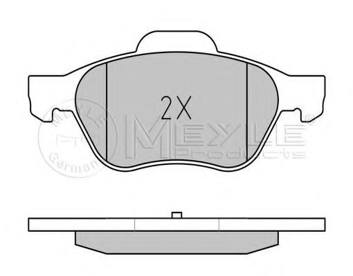 Комплект тормозных колодок, дисковый тормоз MEYLE 23217
