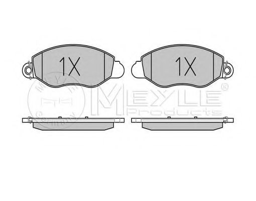 Комплект тормозных колодок, дисковый тормоз MEYLE 23434