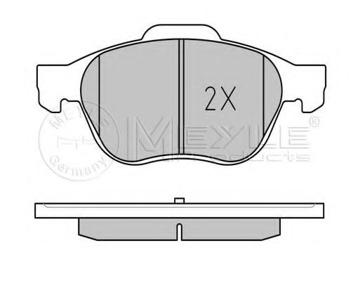Комплект тормозных колодок, дисковый тормоз MEYLE 24009