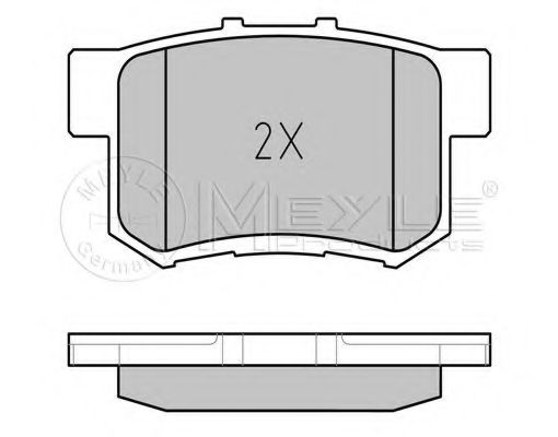 Комплект тормозных колодок, дисковый тормоз MEYLE 24232