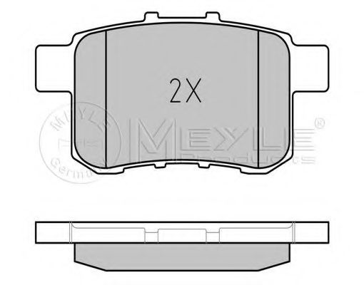 Комплект тормозных колодок, дисковый тормоз MEYLE 24661
