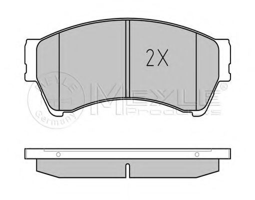 Комплект тормозных колодок, дисковый тормоз MEYLE 24629