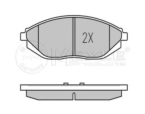 Комплект тормозных колодок, дисковый тормоз MEYLE 25270