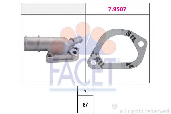 Термостат, охлаждающая жидкость FACET 7.8159