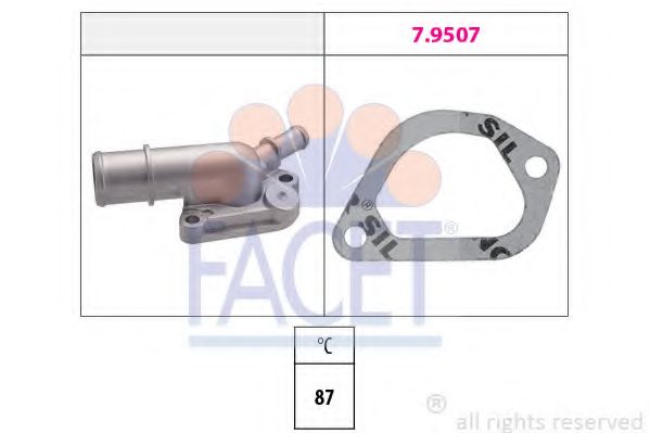 Термостат, охлаждающая жидкость FACET 7.8160