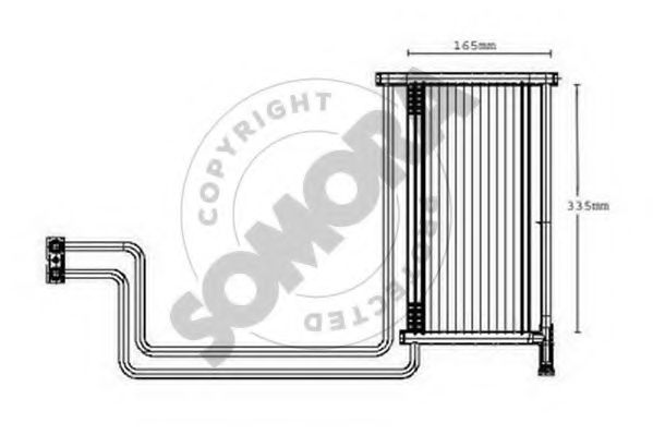 масляный радиатор, двигательное масло SOMORA 041266