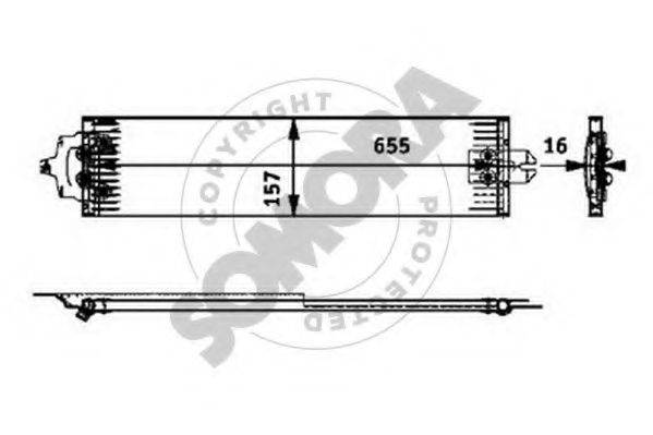 масляный радиатор, двигательное масло SOMORA 358566