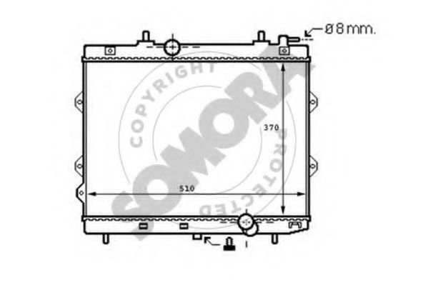 Радиатор, охлаждение двигателя SOMORA 112040C