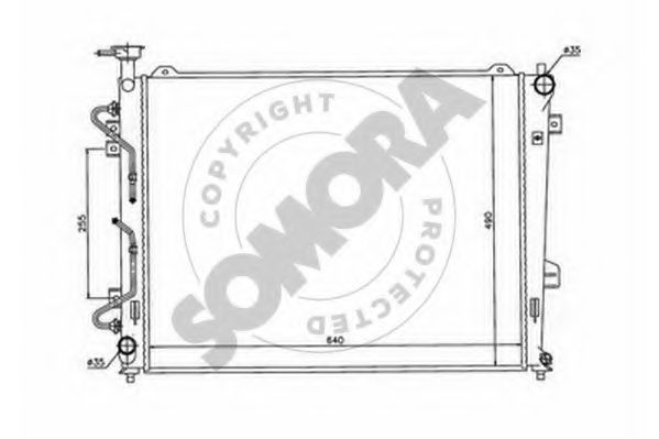 Радиатор, охлаждение двигателя SOMORA 116240A