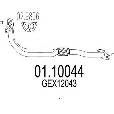 Труба выхлопного газа MTS 01.10044