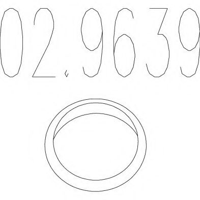 Уплотнительное кольцо, труба выхлопного газа MTS 02.9639