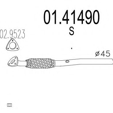 Труба выхлопного газа MTS 01.41490