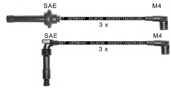 Комплект проводов зажигания BBT ZK1040