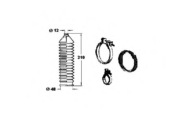 Комплект пылника, рулевое управление OCAP 0901810