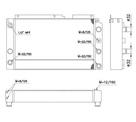 Радиатор, охлаждение двигателя NRF 52256