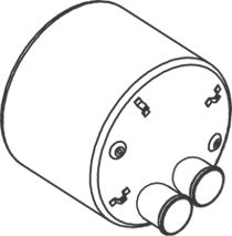 Средний глушитель выхлопных газов DINEX 22312