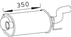 Глушитель выхлопных газов конечный DINEX 66309