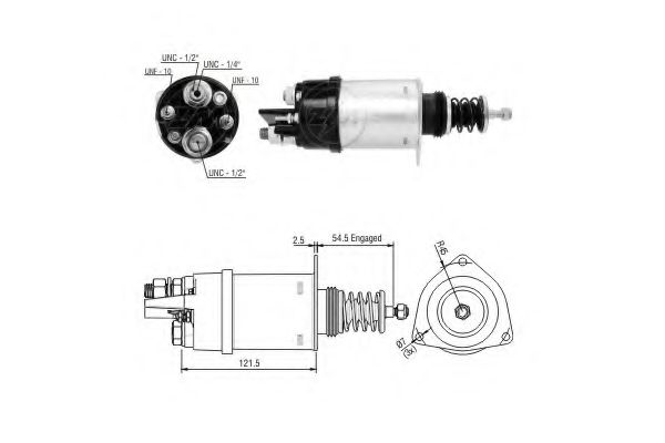 Тяговое реле, стартер ERA 2362