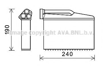 Теплообменник, отопление салона AVA QUALITY COOLING BW6541