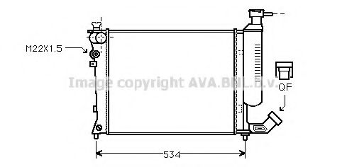 Радиатор, охлаждение двигателя AVA QUALITY COOLING CN2059