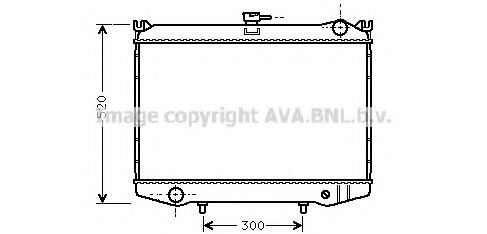 Радиатор, охлаждение двигателя AVA QUALITY COOLING DN2041