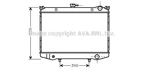 Радиатор, охлаждение двигателя AVA QUALITY COOLING DN2064