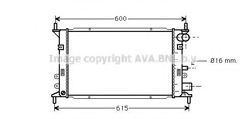 Радиатор, охлаждение двигателя AVA QUALITY COOLING FD2148