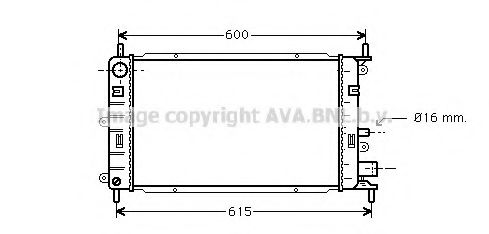 Радиатор, охлаждение двигателя AVA QUALITY COOLING FD2149