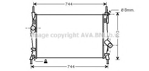 Радиатор, охлаждение двигателя AVA QUALITY COOLING FD2403