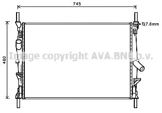 Радиатор, охлаждение двигателя AVA QUALITY COOLING FD2589