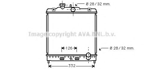 Радиатор, охлаждение двигателя AVA QUALITY COOLING HD2120