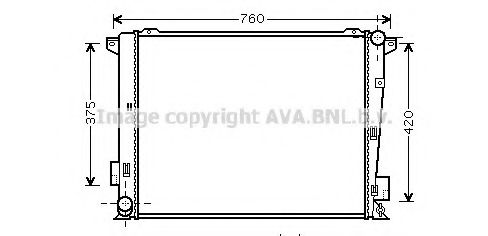 Радиатор, охлаждение двигателя AVA QUALITY COOLING HY2191