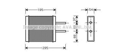 Теплообменник, отопление салона AVA QUALITY COOLING KA6047