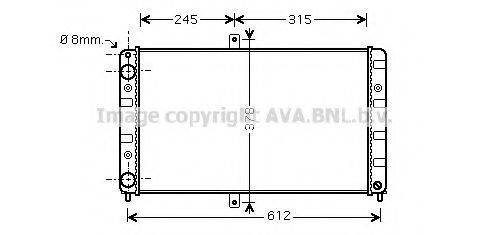 Радиатор, охлаждение двигателя AVA QUALITY COOLING LA2016