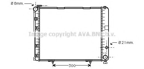 Радиатор, охлаждение двигателя AVA QUALITY COOLING MS2236