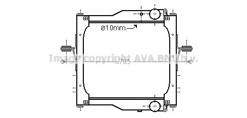 Радиатор, охлаждение двигателя AVA QUALITY COOLING RE2108