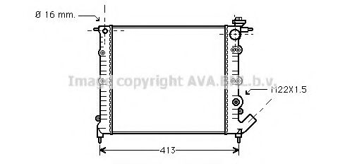 Радиатор, охлаждение двигателя AVA QUALITY COOLING RT2120