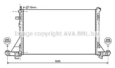 Радиатор, охлаждение двигателя AVA QUALITY COOLING RT2561